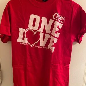 Red unisex Raising Cane’s T-shirt